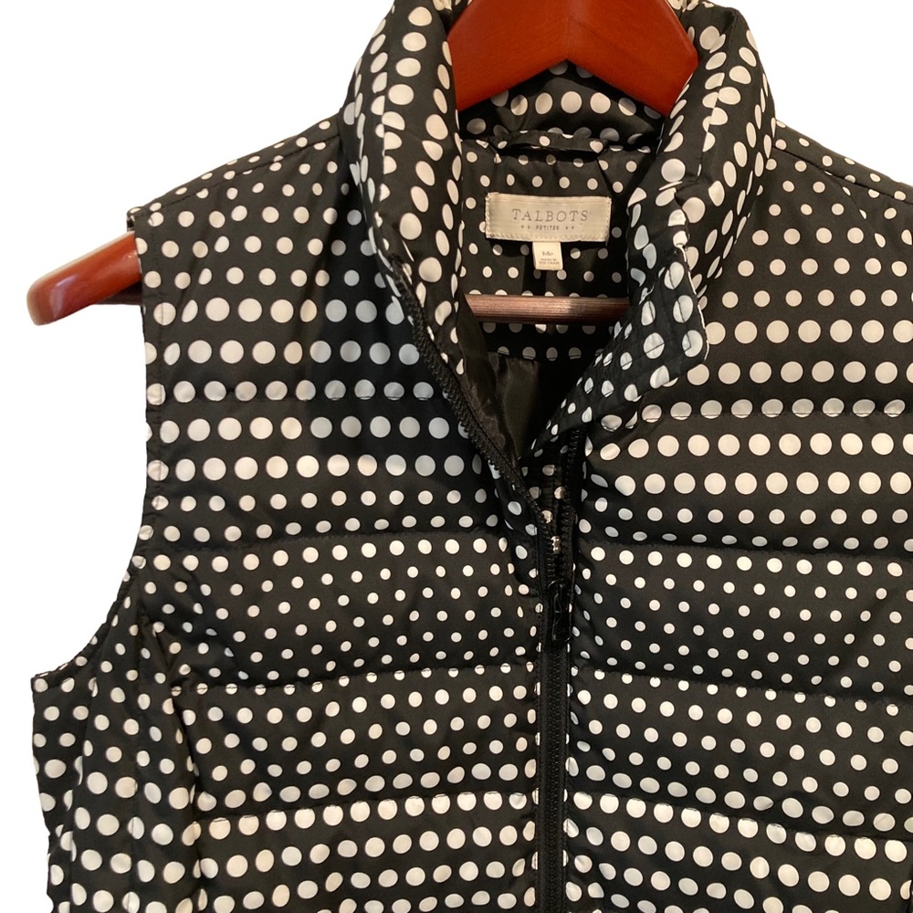 Talbots Down Polka Dot Vest MP